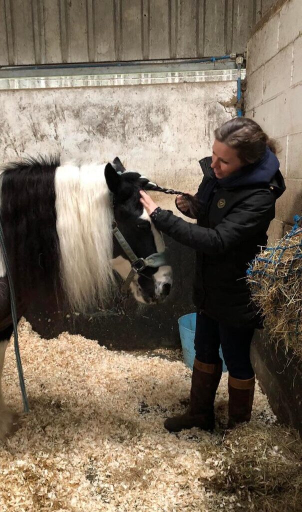 Nicole working her horse